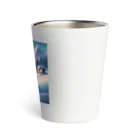 Passionista Lifestyle Emporium : 情熱的なライフスタイルエンポリウムの極光の冬景色とトナカイ Thermo Tumbler