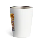 パパネコのキャットandフラワー Thermo Tumbler