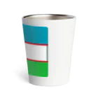 お絵かき屋さんのウズベキスタンの国旗 Thermo Tumbler