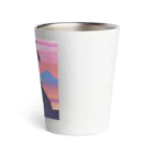 るんるんshopの夕日と犬 Thermo Tumbler