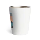 AI-factoryの海から望む夕焼け Thermo Tumbler