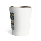 kokin0の水辺を走る犬 dog runnning on the water Thermo Tumbler