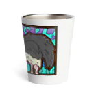 takku@doodlesのダチョウとフラミンゴ Thermo Tumbler