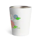 Tender time for OsyatoのStained glass flowers　～side～ Thermo Tumbler