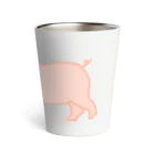 liliumのピンク豚【塗り】 Thermo Tumbler