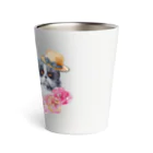 SANKAKU DESIGN STOREの仲良し！ぺちゃかわ猫ちゃんたちのバカンス。 Thermo Tumbler