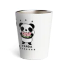 イラスト MONYAAT のズレちゃんとTWIN PANDAS Thermo Tumbler