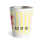 cocoartの雑貨屋さんの【As it is】（桃くま） Thermo Tumbler