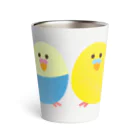 鳥さんインコさんダイスキ商店のたまご型インコさん Thermo Tumbler