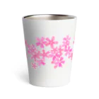 サワネチヒロのショップの桜咲くコップ、カップ Thermo Tumbler