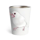 まめるりはことりの幸せ文鳥ちゃん【まめるりはことり】 Thermo Tumbler