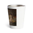 世界の絵画アートグッズのハンス・ザッカ《白鳥の湖で》 Thermo Tumbler