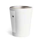 びっとのやる気のない猫の顔　白地 Thermo Tumbler