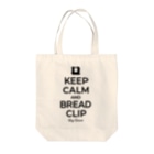 ◈◇ kg_shop ◇◈のKEEP CALM AND BREAD CLIP [ブラック]  [Tote bag & Variety] Tote Bag