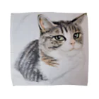 ねむいさかなのお店の愛猫 Towel Handkerchief