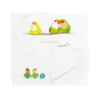 LittleLoroのCotolyrica ラブバード コザクラインコちゃんずB柄 Towel Handkerchief