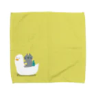 utata neccoのおまるねこ　タオルハンカチ Towel Handkerchief