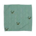 たぬき屋さん。のグリーンたぬリーフ Towel Handkerchief