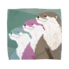 すし井ショップ (sushii shop)のカワ、カワ、カワウソ Towel Handkerchief