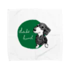 Ayumi HIdakaのダックスフント green Towel Handkerchief