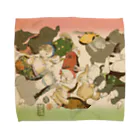 山歌和樂陽 浮世絵　Yamakawa Rakuyou UKIYOEのUkiyoe Neko 10 zzz Towel Handkerchief