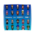 四色アペンド＋のHappy in  HAPPY INNドットキャラ(集合) Towel Handkerchief