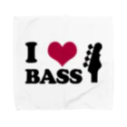 I LOVE BASS SHOPのI LOVE BASS（BK） タオルハンカチ