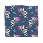 Fanfleecyのanemone(navy) Towel Handkerchief