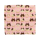 Ａｔｅｌｉｅｒ　Ｈｅｕｒｅｕｘのねこねこ♡クッキー　アイスボックスクッキー ピンク・顔あり Towel Handkerchief