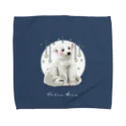 卯月まめのもふもふイラスト屋さんのシロクマ Towel Handkerchief