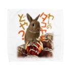 うさぎのうみちゃんねるショップのプリン店長わいのタコヤキどや？-うさぎのうみのうさ友シリーズ Towel Handkerchief