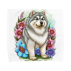 znbmsrrの花アラスカの子犬。 愛犬家のためのキュートなデザイン。 Towel Handkerchief