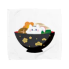 Kawaii-Japanのお雑煮の中のおにぎりさん タオルハンカチ