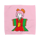 豚人イラストのパンダ武島のジュウニヒトンエ(十二単豚衣)!?ハンカチ版 Towel Handkerchief