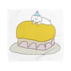 みにゆん　ねこのLovely puppy cake タオルハンカチ