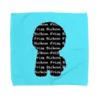 BOB商店のロゴビション ブラック＆ブルー Towel Handkerchief
