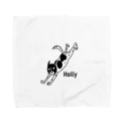 Holly_K_808の白黒の犬、ホリー Towel Handkerchief