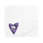 はねだのぷっくりハートいぬ (紫) Towel Handkerchief