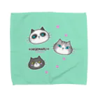 nyappensのひげまる選抜（グリーン） Towel Handkerchief