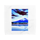 富士山アート倶楽部の富士山はいかがでしょう　冬 タオルハンカチ