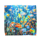 Erika_ArtistryのGuppy Happy #01 Towel Handkerchief