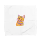 ネコフスキの鮮やかな凛々しい猫さんのイラストグッズ Towel Handkerchief