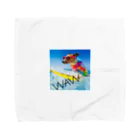 HANIの犬 サーフィンデザイン Towel Handkerchief