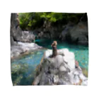 Ａｔｙショップのお魚くわえたアティさん Towel Handkerchief