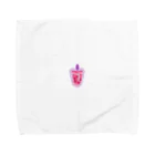 ArtistのStrawberry boba tea kawaii pixe art Towel Handkerchief