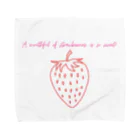 納豆ごはんのA mouthful of strawberries is so sweet! Towel Handkerchief