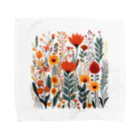 Grazing Wombatのヴィンテージなボヘミアンスタイルの花柄　Vintage Bohemian-style floral pattern Towel Handkerchief