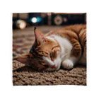 IKEDAYAの寝ている猫 Towel Handkerchief