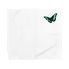 Mitsugosiの黒と翡翠の蝶々 Towel Handkerchief