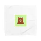 日常の困ったクマ(グリーン) Towel Handkerchief